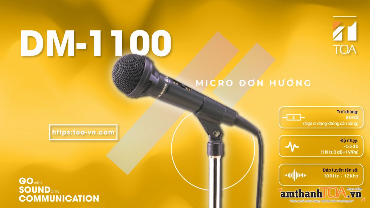 DM-1100 – Dòng micro đơn giản, dễ sử dụng