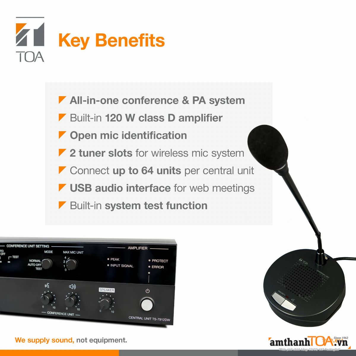 Giới thiệu Hệ thống Hội nghị TOA TS-790 mới -3 Giới thiệu Hệ thống Hội nghị TOA TS-790 mới -3
