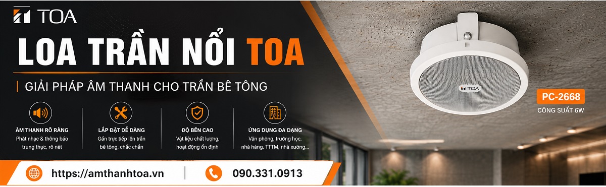 loa gắn trần nổi, trần bê tông loa gắn trần nổi, trần bê tông